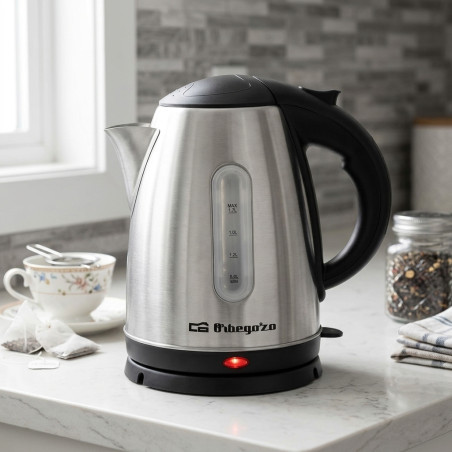 Bouilloire électrique en acier inoxydable de 1,7 litre | Petite bouilloire électrique de 2200 W | Théière électrique portable po