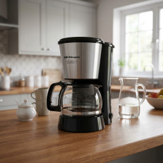 Filterkaffeemaschine von Orbegozo.  Fassungsvermögen 6 Tassen.  INOX-Front.  Hält den Kaffee 30 Minuten lang heiß.  Leistung: 6