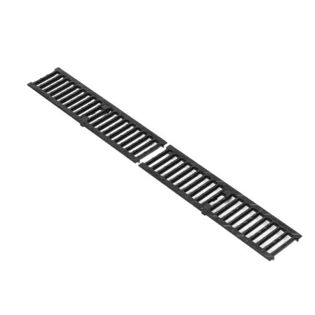 Gusseisenrost 500 x 125 mm ohne Befestigungsmaterial, Schwarz | Garagenrost | Abflussrost
