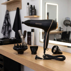 Sèche-cheveux professionnel Orbegozo 2000 W | Sèche-cheveux puissant | 2 vitesses et 3 températures | Sèche-cheveux de salon