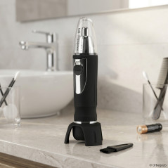 Tagliacapelli Orbegozo con luce per naso e orecchie. Nessun filo. Alloggiamento ergonomico. Funziona con batterie 1xAA (non incl