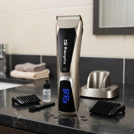 Máquina de Cortar Cabelo Elétrica Orbegozo Ceramic | Corte de Precisão | Uso com ou sem Fio | 2 Pentes Guia