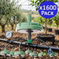 Pack of 1600 Self-Compensating Drippers 8 L/h | Non-Removable Mushroom Drippers | For Agricultural and Garden Use | 16 mm Tubing