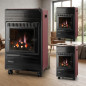 Orbegozo Butane Gas Heater | Pack of 3 Butane Gas Heaters with Wood Burning Effect 3500W | Anti-Tip Gas Heater | Butane or Propa