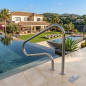 Salida de Piscina con Anclaje Exterior y Pletinas 125x80 cm – Barandilla inoxidable para Atornillar Salida de Piscina con Anclaje Exterior y Pletinas 125x80 cm – Barandilla inoxidable para Atornillar