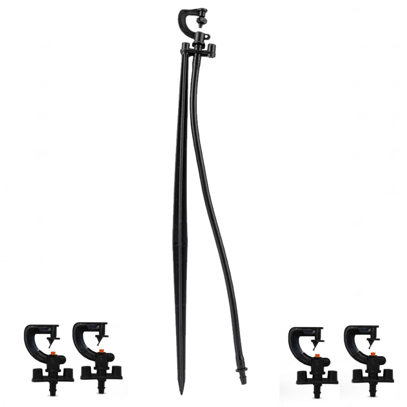 Pack 10 x Irrigation micro-sprinkler 180º with 40cm stake. 10 units Pack 10 x Irrigation micro-sprinkler 180º with 40cm stake. 10 units