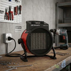Chauffage en céramique professionnel avec 2 niveaux de chaleur, 3000 W, Orbegozo FHR 3050, noir/rouge