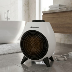 Chauffage compact Orbegozo 2000W | Poignée de transport | Thermostat réglable | Chauffage au sol pour salle de bain et maison
