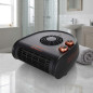 Orbegozo horizontal heater. Two power levels: 1250W-2500W. Color Black-Bronze. Three position rotary selector. Orbegozo horizontal heater. Two power levels: 1250W-2500W. Color Black-Bronze. Three position rotary selector.
