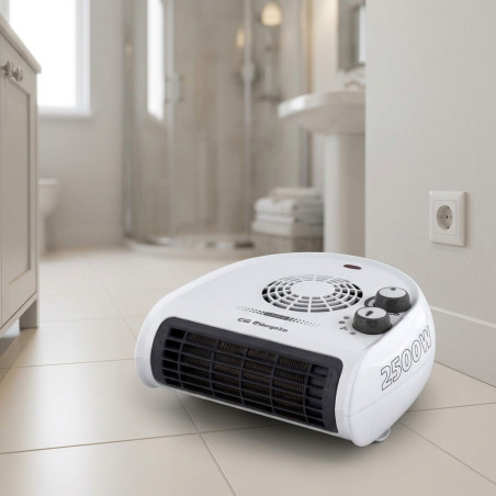 Radiateur soufflant 2500W Orbegozo. Sélecteur rotatif à trois positions, blanc
