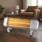 Quarzheizung mit 2 Heizstufen 600-1200W | Quarzrohrheizung | Heizkörper mit Transportrollen Quarzheizung mit 2 Heizstufen 600-1200W | Quarzrohrheizung | Heizkörper mit Transportrollen