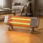 Quartz Heater with 2 Heat Settings 600-1200W | Quartz Tube Heater | Radiator with Transport Wheels Quartz Heater with 2 Heat Settings 600-1200W | Quartz Tube Heater | Radiator with Transport Wheels