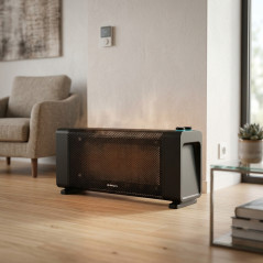 Radiatore in mica Orbegozo 1500W | Riscaldatore in mica | Radiatore elettrico con 2 impostazioni di calore | Sistema di sicurezz