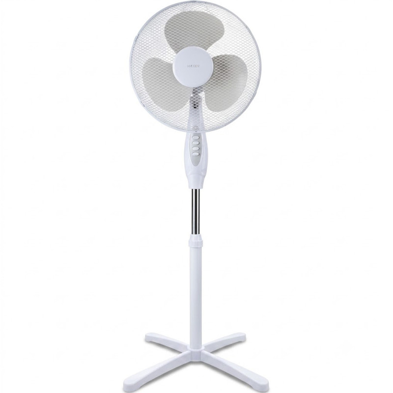 Haeger Standventilator, 40 cm, 3 Geschwindigkeitsstufen, 45 W | Oszillierend, 3 Flügel | Höhenverstellbar | Timer Haeger Standventilator, 40 cm, 3 Geschwindigkeitsstufen, 45 W | Oszillierend, 3 Flügel | Höhenverstellbar | Timer