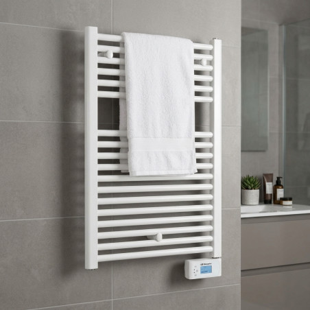 Radiador de toalhas elétrico de baixo consumo Orbegozo 500W, seca e aquece toalhas, aquecedor de toalhas com tela LCD