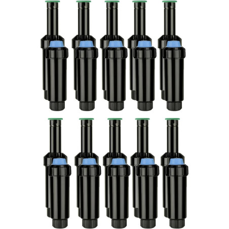 KRain 5cm Irrigation Diffuser with KVF-15 Nozzle | 4.5m Range | Pack of 10 Adjustable Sprinklers 0º to 360º | Precise Garden Irr