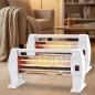Quartz Heater with 3 Heat Settings (400-800-1200W) | 2 Heaters with Quartz Tubes | Radiator with Anti-Tip Protection Quartz Heater with 3 Heat Settings (400-800-1200W) | 2 Heaters with Quartz Tubes | Radiator with Anti-Tip Protection
