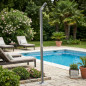 Ducha con 1 Rociador y 1 Pulsador | Acero Inoxidable | Ducha para Piscinas y Exteriores | Diseño Resistente Ducha con 1 Rociador y 1 Pulsador | Acero Inoxidable | Ducha para Piscinas y Exteriores | Diseño Resistente