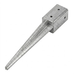 GRAY square metal stake 7 x7 x 65 cm