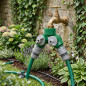 2-Wege-Schnellanschluss für Schläuche | 3/4"-Wasserhahnverteiler | Doppelanschluss für Tropfbewässerung und Gartenbewässerung