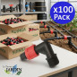 Pacote com 100 cotovelos mistos para fita de irrigação por gotejamento | Conexão de 16 mm x 3/4" | Com anéis de segurança | Pret Pacote com 100 cotovelos mistos para fita de irrigação por gotejamento | Conexão de 16 mm x 3/4" | Com anéis de segurança | Pret