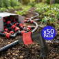 Pack 50 Codos Mixtos para Cinta de Riego por Goteo | Conexión 16 mm x 1/2" | Con Anillas de Seguridad | Negro Pack 50 Codos Mixtos para Cinta de Riego por Goteo | Conexión 16 mm x 1/2" | Con Anillas de Seguridad | Negro