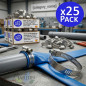 Confezione da 25 fascette metalliche per tubi da 52 mm | Fascette per tubi flessibili | Per impianti di irrigazione