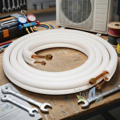 Doppelt isoliertes Kupferrohr 5 m 1/4'' x 3/8'' für Klimaanlagen