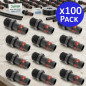 Pack 100 Enlace riego por goteo 16mm x 1/2'' Anilla de Seguridad | Manguito conector tuberia 16 mm | Enlace Goteo Manguera 16 mm