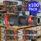 Lot de 100 Embout cannelé 20-16mm avec anneau de sécutité. Raccord tuyau tuyau d'arrosage 20mm à 16mm