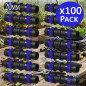 Lot de 100 raccords pour irrigation goutte à goutte 20 mm avec bague de sécurité | Manchon de raccordement pour tuyau de 20 mm |