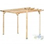 Pergola en bois 240x240x250 cm. Pergola Jardin Extérieur Finition Teck