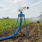 Duplex-Rund-360°-Bewässerungskanone für die Landwirtschaft, 2'', 20 bis 43 Meter + 2''-Stativ