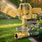 Aspersor de irrigação ajustável de latão de 1/2", alcance de 10-15 m, vazão de 9-20 L/min Aspersor de irrigação ajustável de latão de 1/2", alcance de 10-15 m, vazão de 9-20 L/min