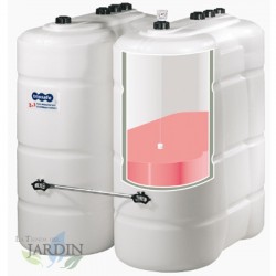 Diesel tank 1500 liters 172x77x172 cm with double tank