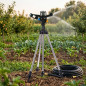 Aspersor de Riego Agricola Circular | Aspersor 360º Rosca 1/2'' con Tripode | Aspersor de Césped Impulso 7 a 13 m