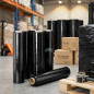 6er-Packung schwarze Stretchfolie zum Palettieren von 2 kg | Breite 50 cm | Dicke 23 Mikron | Schutzfolie für industrielle Verpa 6er-Packung schwarze Stretchfolie zum Palettieren von 2 kg | Breite 50 cm | Dicke 23 Mikron | Schutzfolie für industrielle Verpa