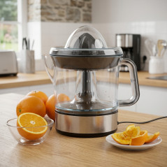Extracteur de jus électrique en acier inoxydable 0,7 litre | Presse-agrumes électrique | Extracteur de jus anti-gouttes amovible