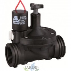 1" 24V Bermad solenoid valve with 200 series flow regulator, residential and agricultural use