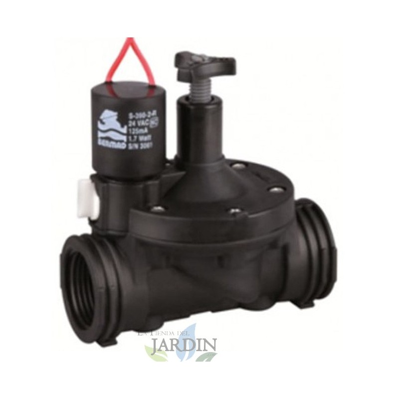 1" 24V Bermad solenoid valve with 200 series flow regulator, residential and agricultural use 1" 24V Bermad solenoid valve with 200 series flow regulator, residential and agricultural use