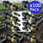 Pack of 100 20mm Drip Irrigation Sockets with Safety Ring | 20mm Pipe Connector Socket | Drip Irrigation Socket for 20mm Irrigat