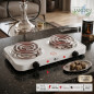 Plaque de cuisson électrique 2 feux | 1000 W | 45 x 27 x 7 cm | Idéale pour le charbon de narguilé Plaque de cuisson électrique 2 feux | 1000 W | 45 x 27 x 7 cm | Idéale pour le charbon de narguilé