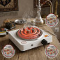 Electric Stove with 1 Burner | 1000W Electric Cooktop | 23x26x8 cm | Ideal for Shisha Charcoal Electric Stove with 1 Burner | 1000W Electric Cooktop | 23x26x8 cm | Ideal for Shisha Charcoal