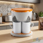 Cafetera de Goteo 2 Tazas 450W Thulos | Maquina de Café 0.6 litros | Cafetera de Filtro Antigoteo | Cafetera 2 Tazas