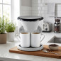 Cafeteira de gotejamento preta 0,6 litros, 2 xícaras, 450W, compacta e prática para casa Cafeteira de gotejamento preta 0,6 litros, 2 xícaras, 450W, compacta e prática para casa