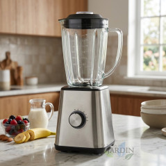 Liquidificador de aço inoxidável 1,8 litros 1200W, 5 velocidades, jarra incluída