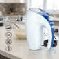 Batidora Amasadora de Mano 150W | Profesional | 5 Velocidades Potentes | Procesador Alimentos | Varillas Variadas
