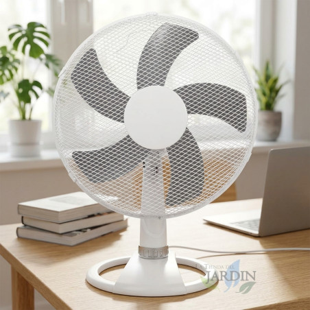 Ventilador de Sobremesa 3 Velocidades Orbegozo | Ventilador Oscilante Portatil 50W | Cabezal Inclinable