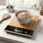 Wooden Kitchen Scale 5 Kg - 1g Graduation | Digital Kitchen Scale | Digital Kitchen Scale | Food Scale 15x20 cm