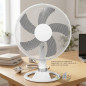 Ventilateur de bureau Orbegozo à 3 vitesses | Ventilateur oscillant portable 45 W | Tête inclinable